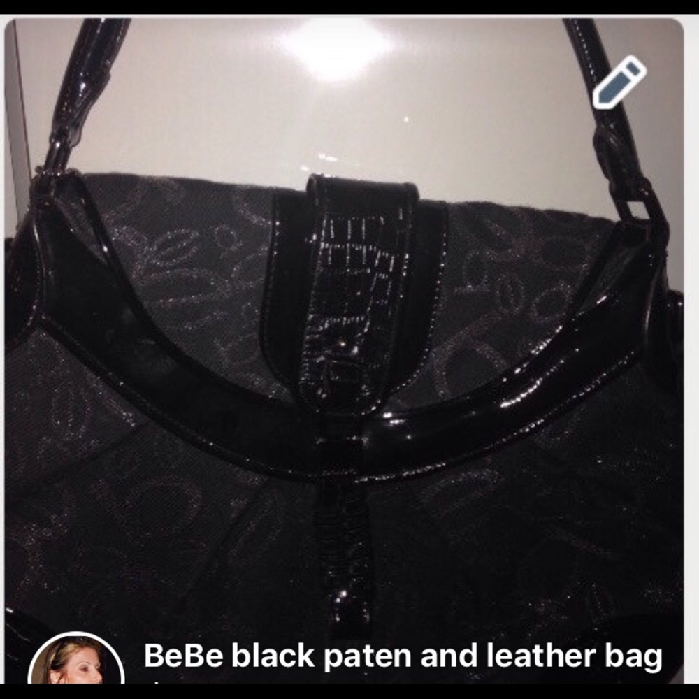 Bebe black paten and leather bag - Picture 3 of 3